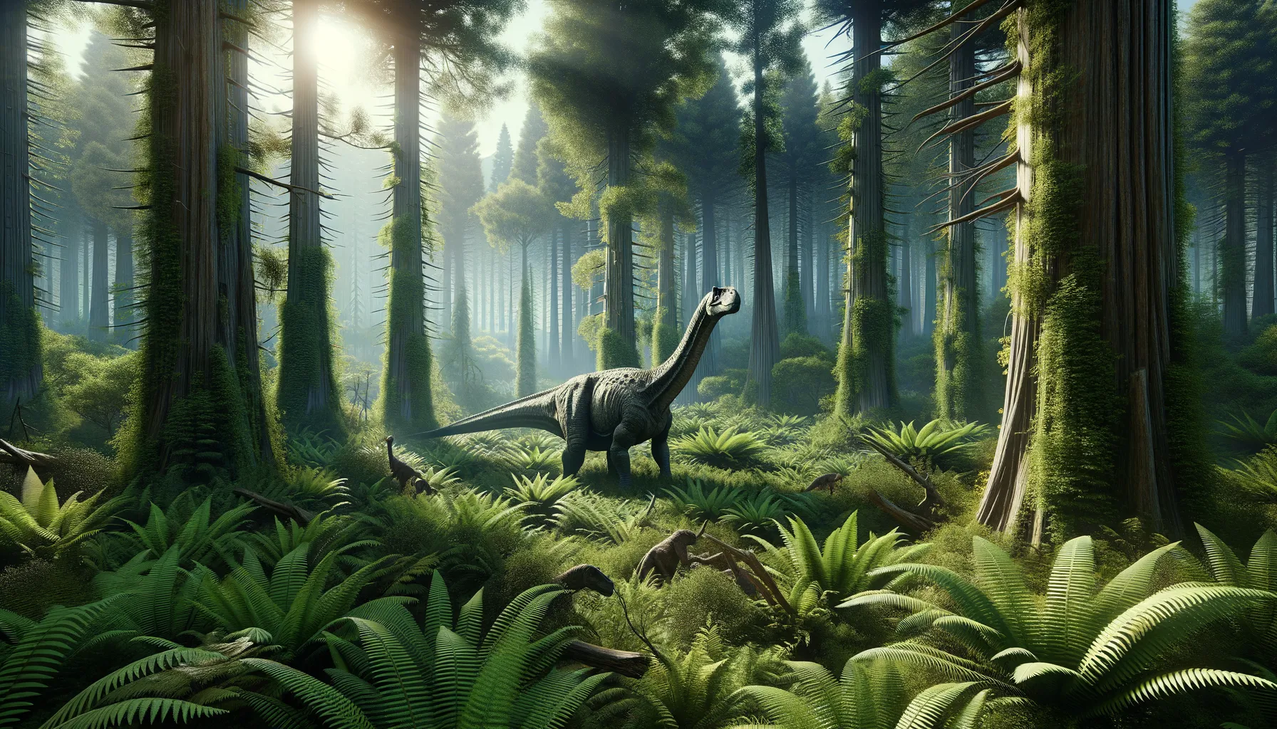 Anchisaurus in its natural habitat