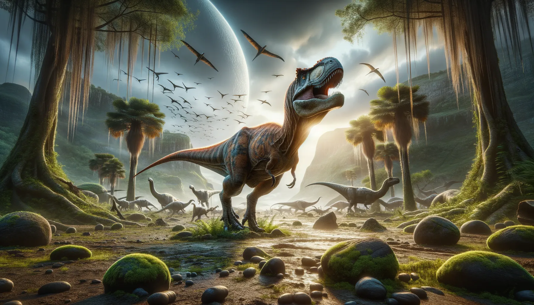 Dromaeosaurus in its natural habitat